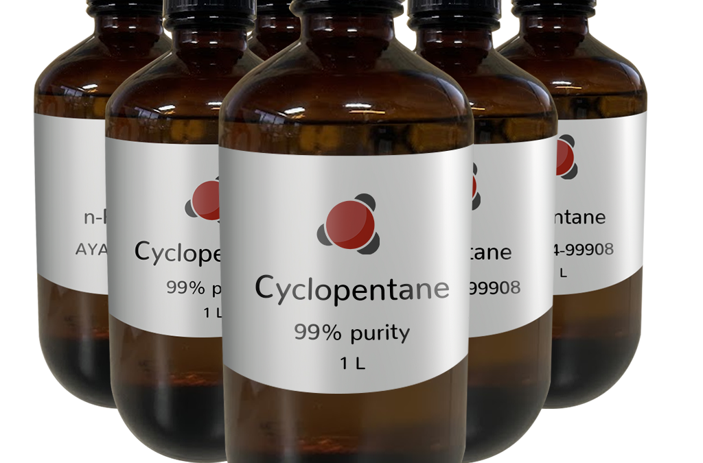 CYCLOPENTANE, TECHNICAL, 6 X 1 L – 99% Purity.
